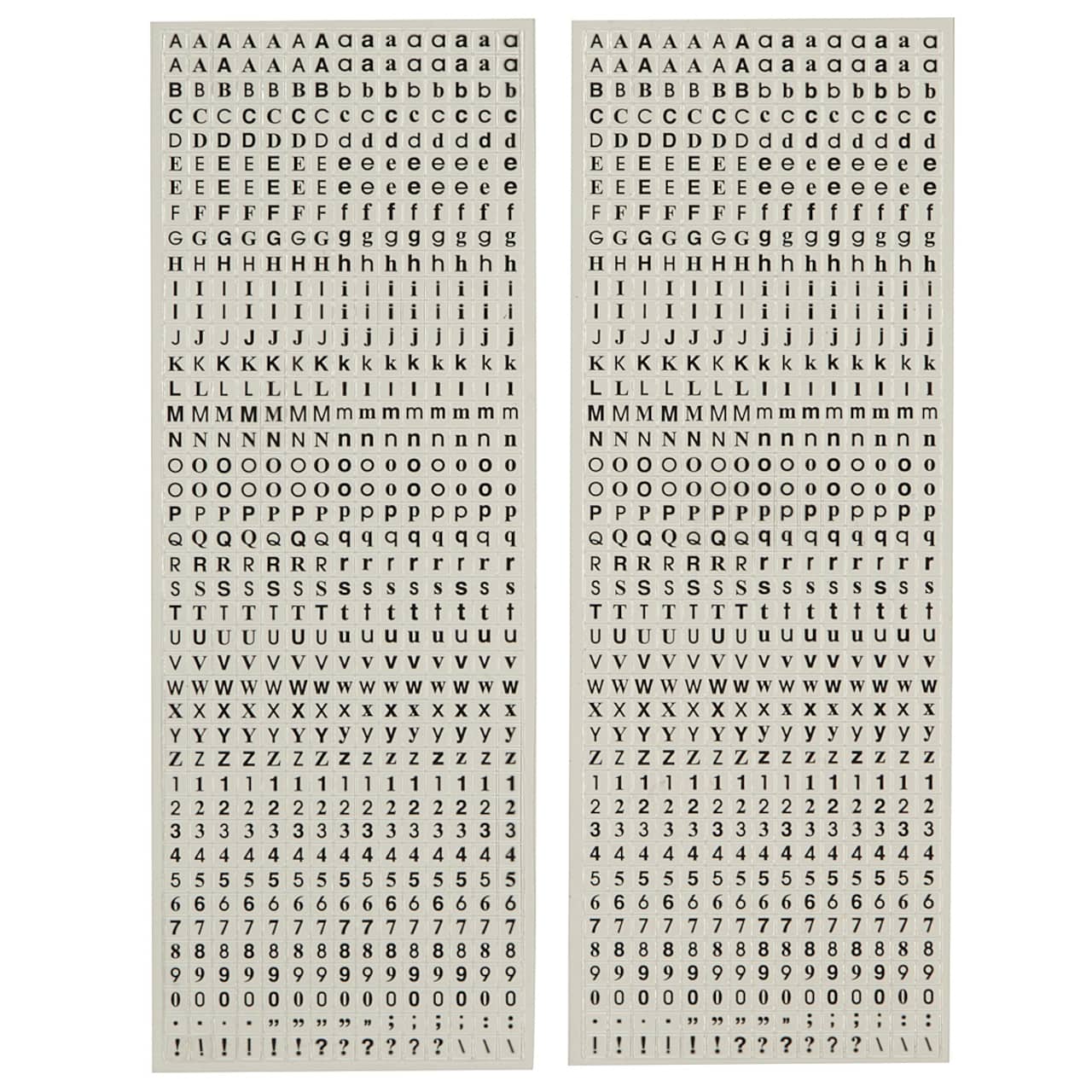 Black Mini Font Letter & Number Stickers by Recollections™